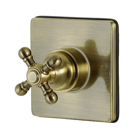 Kingston Brass KS3043BX Single-Handle Three-Way Diverter Valve with Trim Kit, Antique Brass KS3043BX